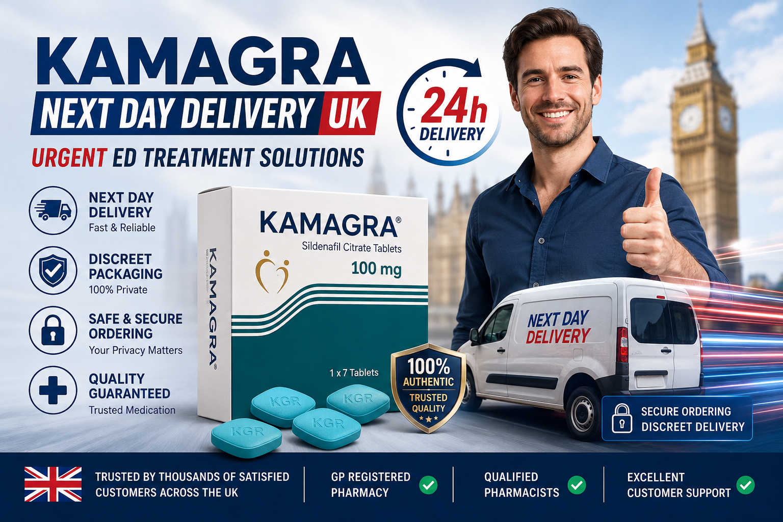 Kamagra Next Day Delivery UK: Urgent ED Treatment Solutions